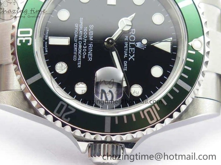 MiroTime 0106 Submariner 16610 LV Green No Rehaut Engraving JF 1:1 Best Edition On SS Bracelet SH ZeroBulk 3543